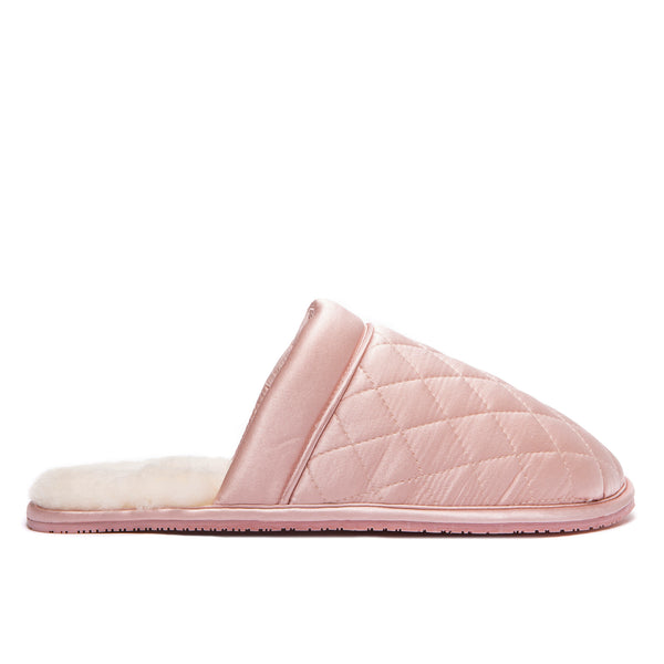 Pink discount silk slippers